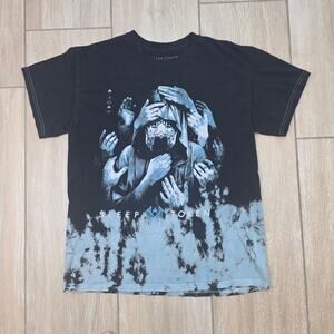 Sleep Token Band T Shirt Mens Medium Black Blue Tie Dye Graphic Metal Rock